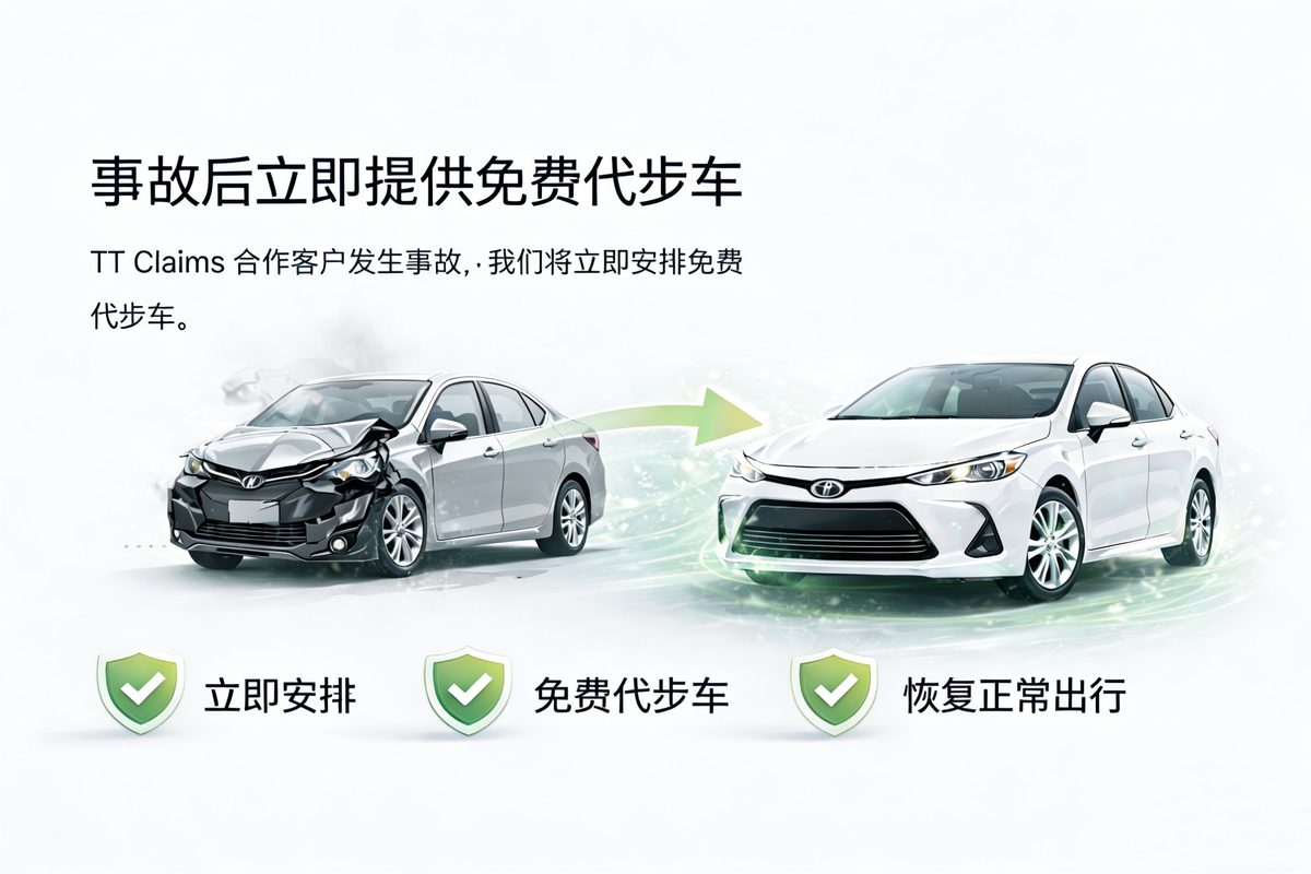 事故后立即提供免费代步车